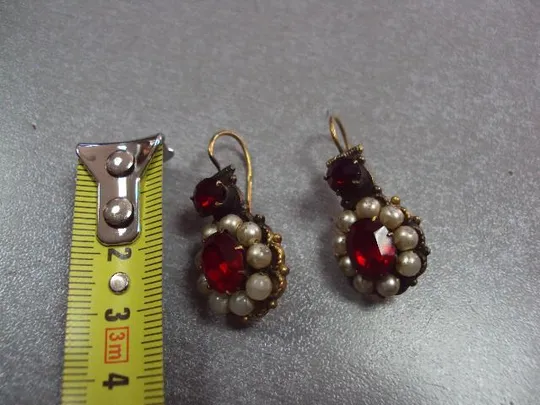 Бижутерия серьги позолота ссср клеймо 6ТЮ Ц4.90К №10499 З аукціону