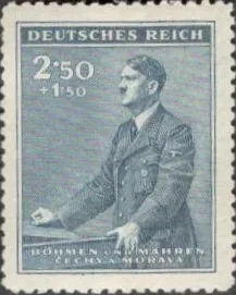 Третий Рейх 1939 г. ОККУПАЦИЯ БОГЕМИИ И МОРАВИИ. МАРКА КРУПНАЯ С КЛЕЕМ. Ціна