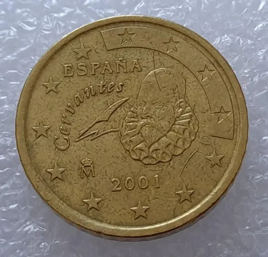 (2347) 50 євроцентів 2001 Іспанія (50 евроцентов 2001 Испания) Ціна