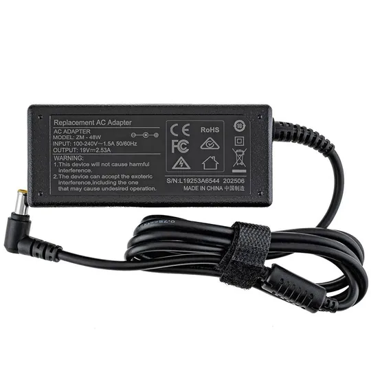 Блок живлення для монітора LG 19V, 2.53A, 48W, 6.5*4.4мм+PIN, black (без кабеля!) З аукціону