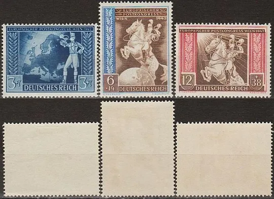 1942 - Рейх - Поштовий конгрес Mi.820-22 * Ціна