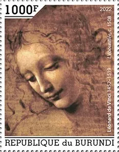Бурунди-Живопись-Леонардо да Винчи-2022. Чистый полный комплект-2 М/Листа + серия 1 марка MNH. З аукціону