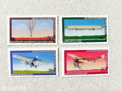 фото, Серія поштових марок Німеччина " Авіація " 1978 рік