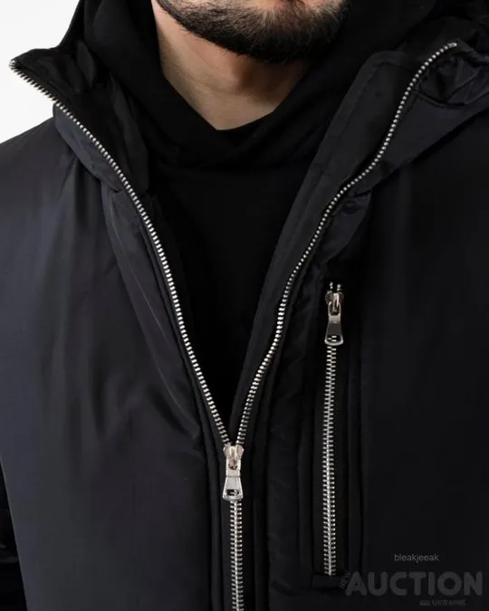 Чоловіча куртка-парка чорного кольору Характеристики