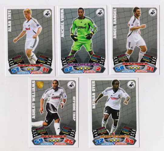 Футбольные карточки MATCH ATTAX 2011-2012 Premier League = Футбольный клуб *Swansea City* = 5 шт. # Ціна