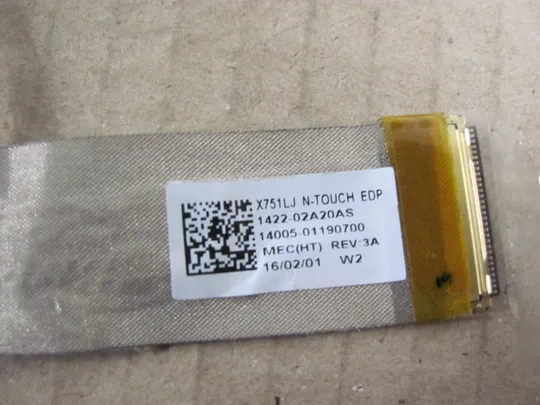 391-12 шлейф матриці 1422-02A20AS 1422-02A10AS  для ASUS F751 R752L X751 X751  оригінал Продаж