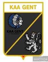 фото, значок футбол  ФК КАА Гент Бельгия   (серия герб города и эмблема клуба)
