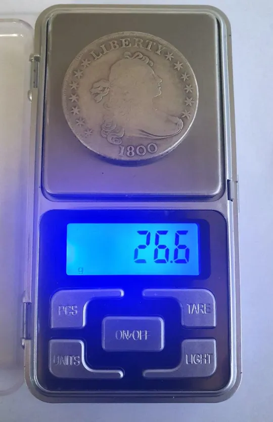 1 долар 1800, драпований бюст США (можливо репліка обігового часу) Характеристики