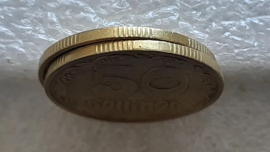 (2184) 50 копійок 1992 1БА(а)с БРАК по каталогу ІТК, в хорошому стані - 2 монети одним лотом (50 копеек 1992 1БА(а)с по ИТК) Недорого