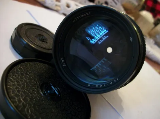 Купити Объектив Юпитер-9, Черный М-39. Коллекционная ценность. Как Новый объектив, паспорт, крышки