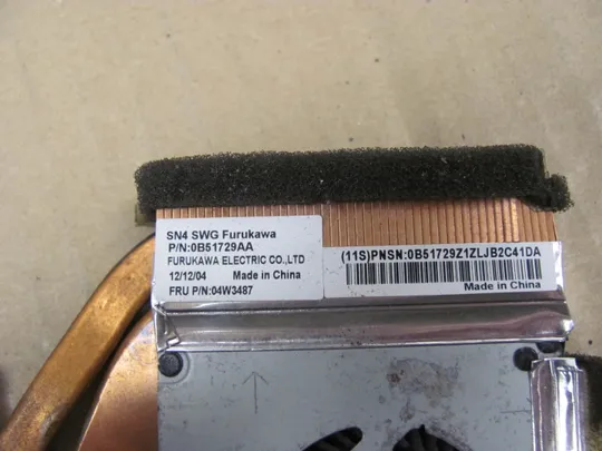 73-27 система охолодження 04W3487 0B51729AA  для Lenovo Thinkpad T430s T420S T420Si T430S оригінал Інтернет-аукціон