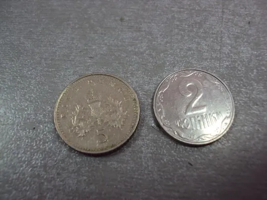 монета великобритания 5 пенсов 1996 №9586 Ціна