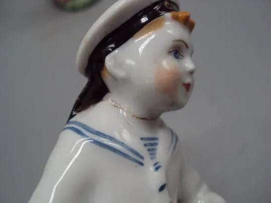 Фигура фарфор ЛФЗ морячок матросик юный гармонист Смелый и девушка плясунья под реставрацию №14191 Недорого