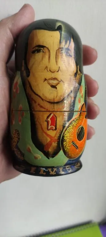 Редкая винтажная матрёшка Элвис Пресли хорошее состояние интересное исполнение np226 Недорого