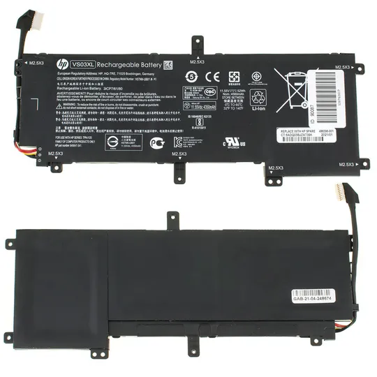 Оригінальна батарея для ноутбука HP VS03XL (Envy 15-AS series) 11,55V 4560mAh 52Wh Black Ціна