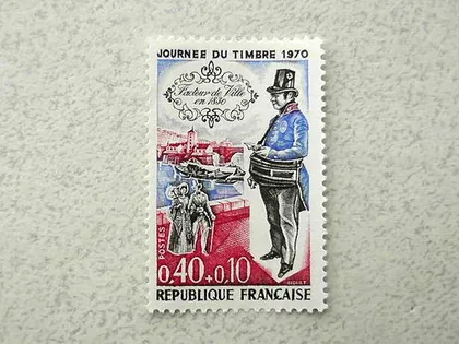 фото, Поштова марка Франція 1970 рік **