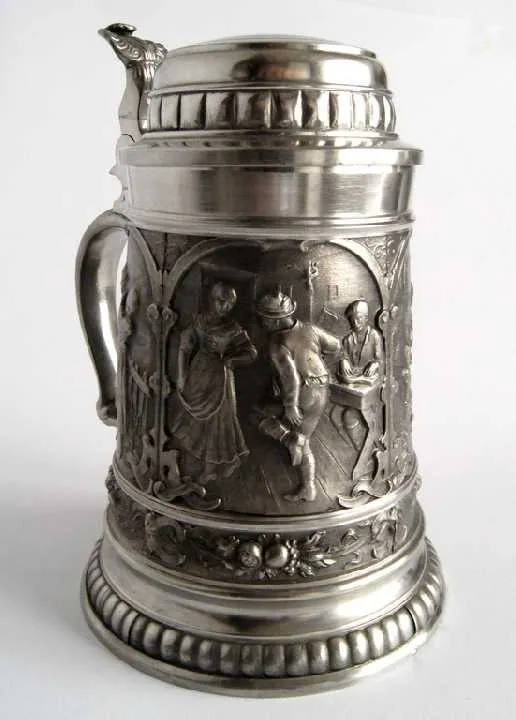 Купити Олов'яний пивний кухоль Zu Frau 700 мл Zinn95% Germany