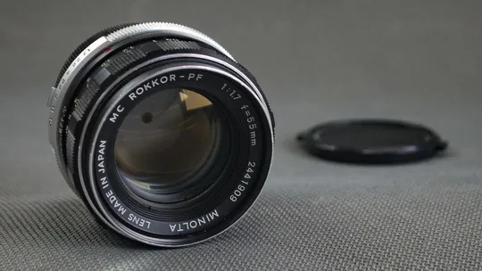 Об&#039;єктив Minolta MD Minolta MC Rokkor-PF 55mm 1:1.7 Ф52мм на полный кадр (24x36mm) Вживане Де купити