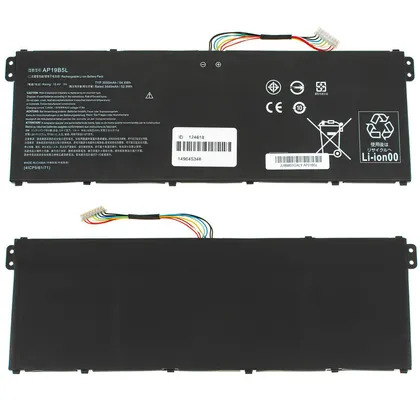 фото, Батарея для ноутбука ACER AP19B5L (Aspire 5 A514-53, A514-53G) 15.42 3400mAh 52Wh Black (KT.00405.010)