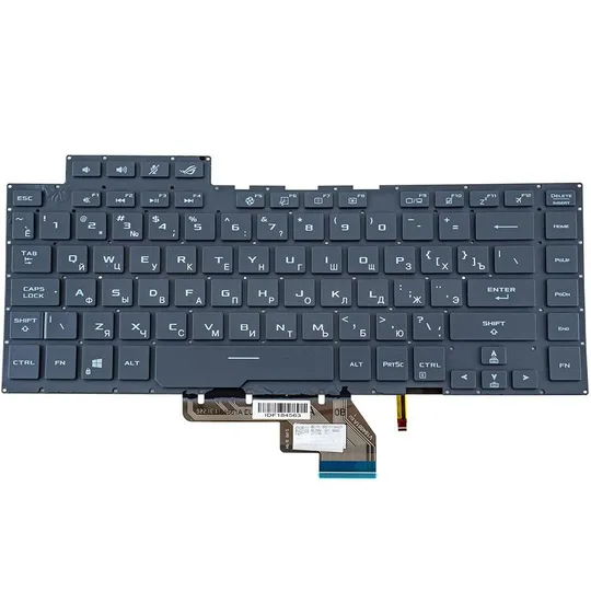 Купити Клавіатура для ноутбука ASUS (GU502 series) rus, dark gray, без фрейма, підсвічування клавіш (RGB)