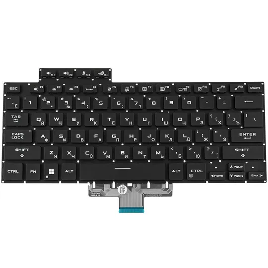 Купити Клавіатура для ноутбука ASUS (GU603H series) rus, black, без фрейму, підвіска клавіш (RGB)