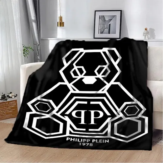 Плед 3D Philipp Plein Черный 20222323_B 10593 135х160 см Ціна