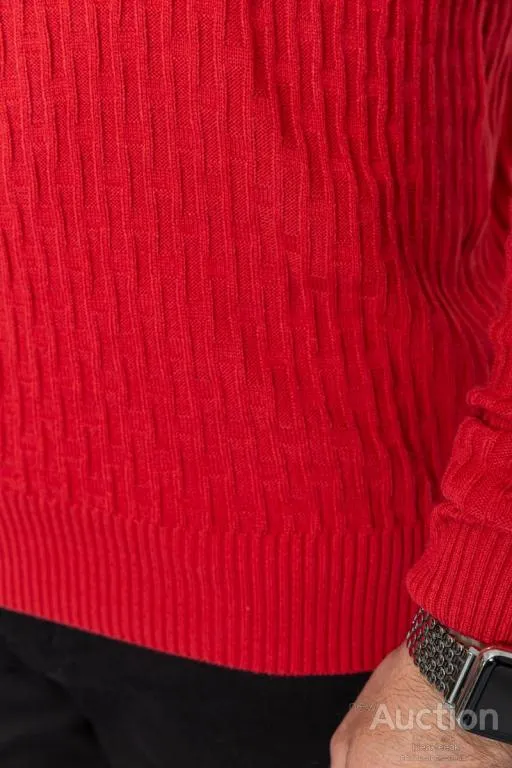 Свитер мужской однотонный, цвет коралловый, 235R1394 Де купити
