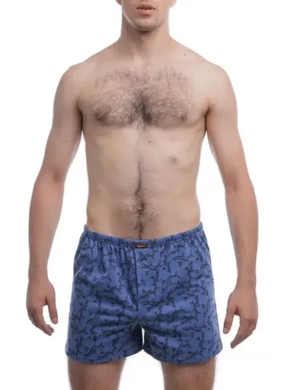 фото, Чоловічі труси боксери класика бавовна Bono МБ 000428 принт акули блакині 66