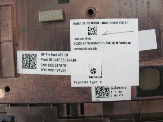 номер0155-33 Кришка, дно, піддон корпуса EAX6300101A для HP ProBook 450 G3 оригінал Недорого