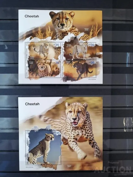Сьерра Леоне-Гепарды -2023.Чистый полный красивый комплект.MNH. Ціна