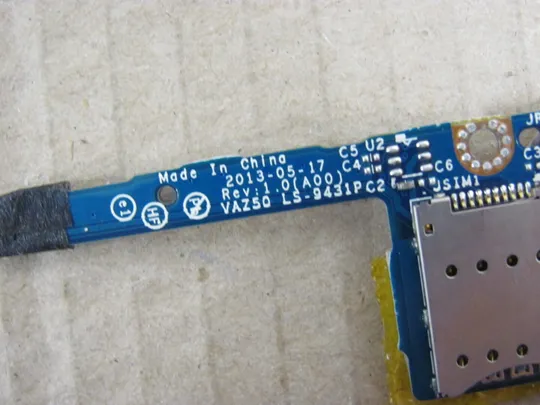 номер0180-54 Плата з роз&#039;ємами Sim Reader LS-9431P для Dell Latitude E7240 оригінал Продаж