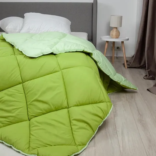 Одеяло полуторное ТЕП Alaska 1-00150-28628 150х205 см оливковое с салатовым Ціна