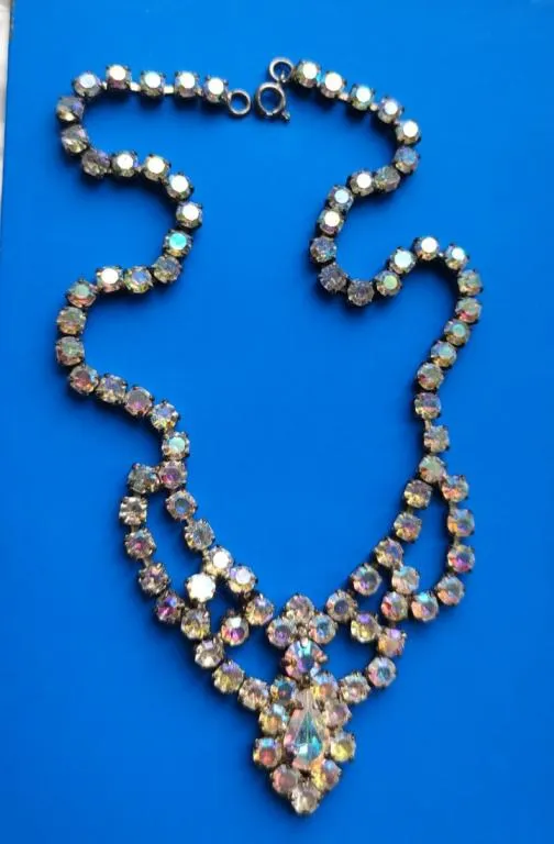 Колье винтажное Аврора Бореалис Чехословакия 1970-е bl534 Продаж