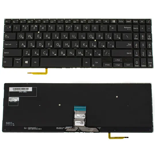 Клавіатура для ноутбука ASUS (P3540 series) rus, black, без фрейму, підсвічування клавіш Ціна