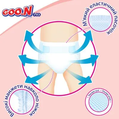 Подгузники GOO.N Plus для детей 9-14 кг размер L 48 шт (21000629) Продаж