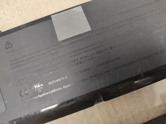 Оригінал АКБ, Акумуляторна батарея, живлення, Оригінальна батарея, battery 3ICP5/69/71-2 10.95V 63.5WH A1322 для Apple MacBook Pro, для Apple MacBook Pro 13" A1278 (2009-2012) MB990, MB991, MC700, MC374, MD313, MD101, MD314, MC724 Де купити