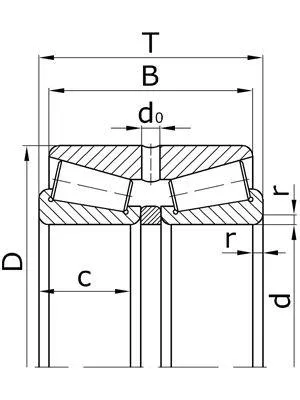 Подшипник 97520 ( bearing 352220 ) роликовый конический радиально-упорный ГПЗ 9 ГОСТ 6364-78 * Продаж