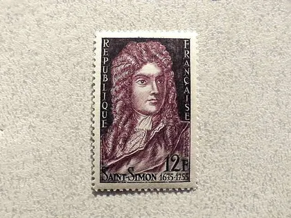 фото, Поштова марка Франція 1955 рік **