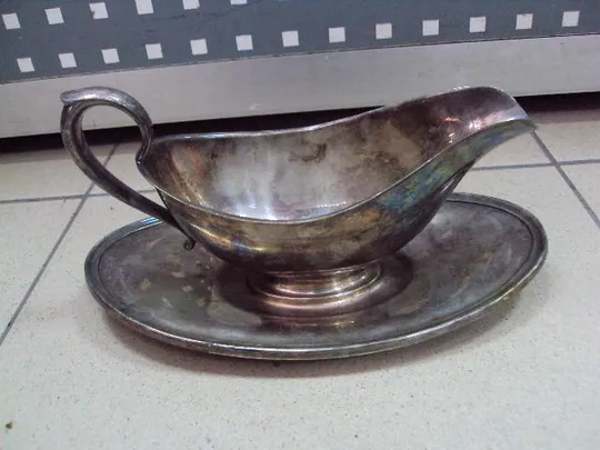 Соусник посеребрение клеймо якорь GORHAM высота 8 см (№1322) Інтернет-аукціон