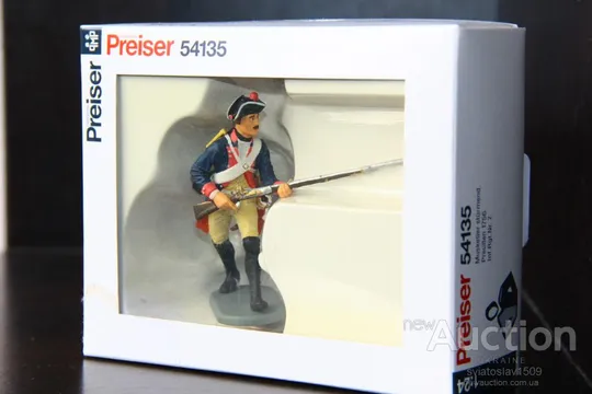 американец пруссак СТРЕЛОК-мушкетер PREISER ELASTOLIN 70мм ФРГ №541135 Ціна