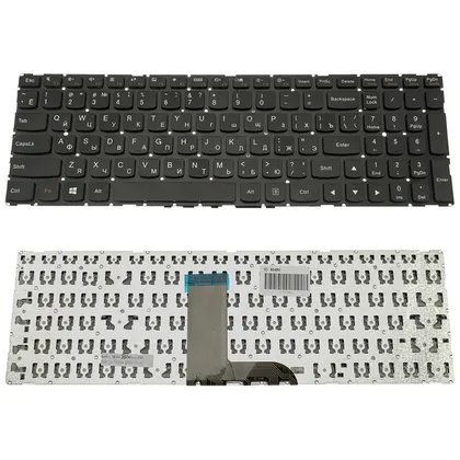 фото, Клавіатура для ноутбука LENOVO (Yoga: 500-15IBD, 500-15ISK) rus, black, без фрейма