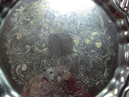 Поднос круглый с узором мнц ссср знак качества диаметр 36,8 см №13155 Продаж