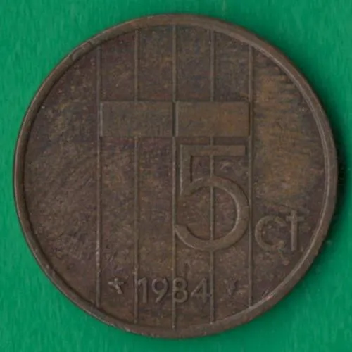 5 центів 1984 року Нідерланди [М] Ціна