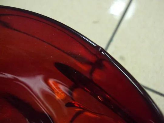 Конфетница фруктовница гутное стекло авторская ручная работа пресс-папье старая диаметр 18 см № 1271 Продаж