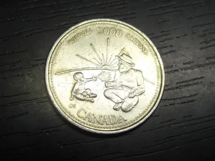 фото, 25 центів 2000 Канада Мудрість