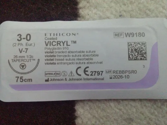 Шовный материал Викрил W9180 26мм 3-0 6штук Ціна