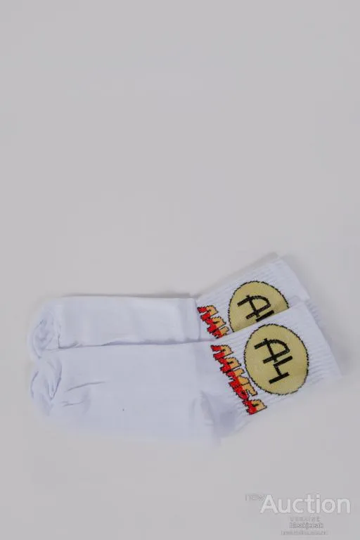 Купити Мужские носки, белого цвета с принтом, 151R105