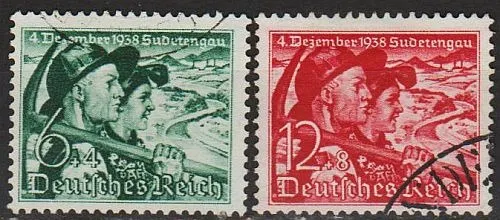 1938 - Рейх - Голосування в Судетах Mi.684-85  _8,0 € Ціна