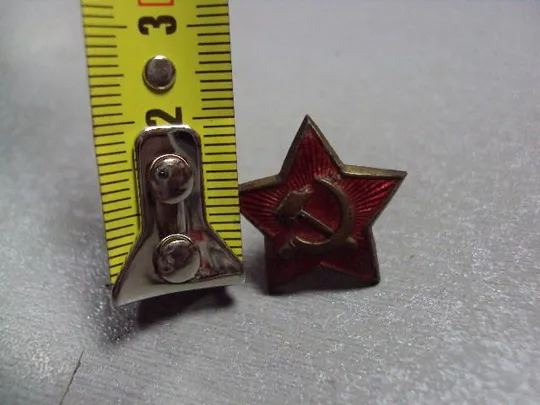 Купити милитария кокарда звездочка ссср латунь эмаль 22 мм №2473