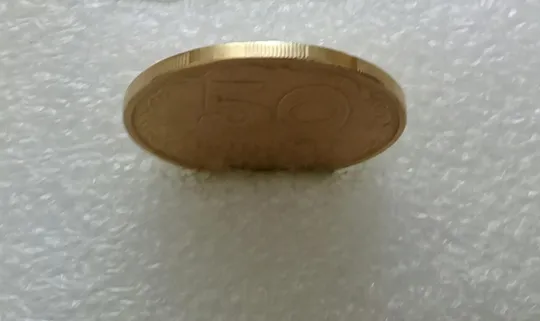 (2938) 50 копійок 1994 2АГ(а)м з розколами на аверсі (50 копеек 1994 2АГ(а)м брак трапеция) Недорого